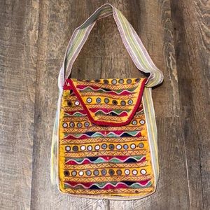 Free with Purchase! Tribal Embroidered Bag Mirrors Tote Purse Kuchi Textile